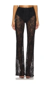 Good American Lace Flare Pant In Black