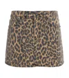 Good American Leopard Good 90s Mini Skirt Lucky Leopard001 In Brown