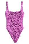 Good American Leopard One-piece Swimsuit In Lollipop Leopard