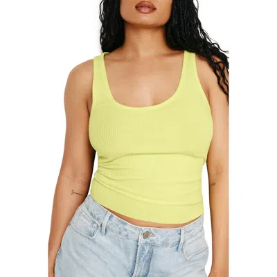 Good American Light Ribbed Crop Tank In Palo Verde002