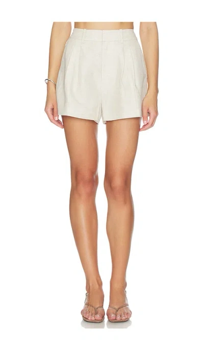 Good American Linen Trouser Shorts In Brown