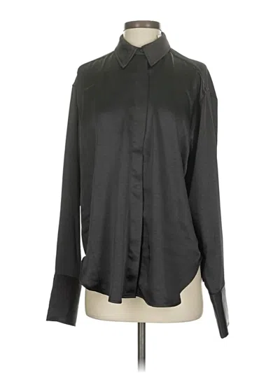 Pre-owned Good American Long Sleeve Blouse In Black