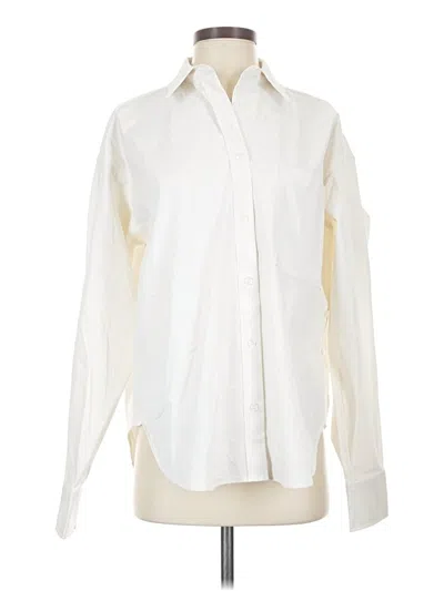 Pre-owned Good American Long Sleeve Blouse In Ivory