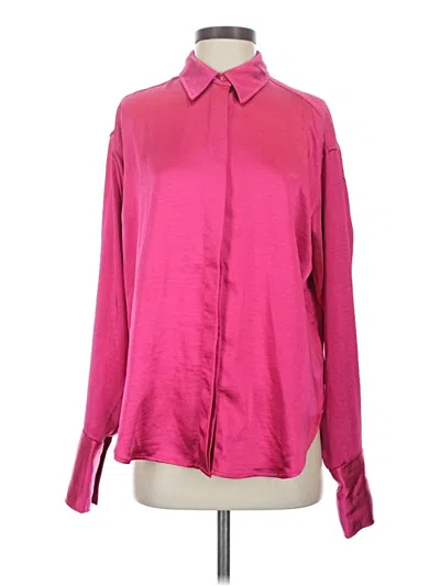 Pre-owned Good American Long Sleeve Blouse In Pink
