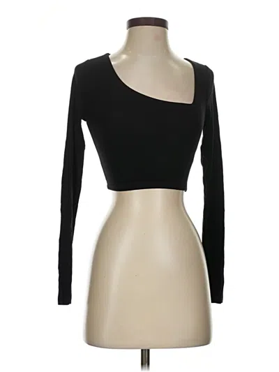 Pre-owned Good American Long Sleeve T-shirt In Black