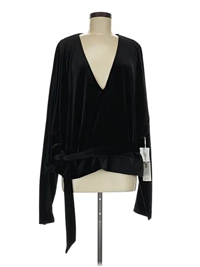 Pre-owned Good American Long Sleeve T-shirt In Black