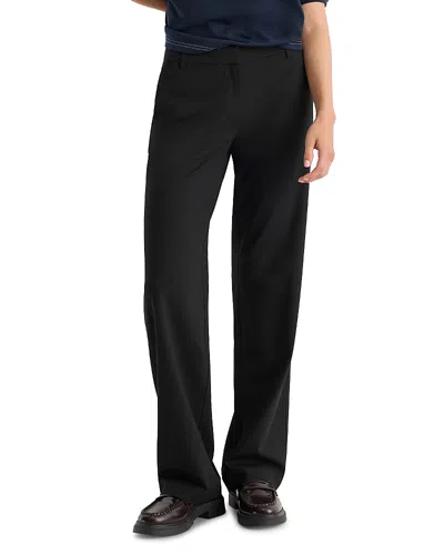 Good American Low Rise Straight Leg Pants In Black