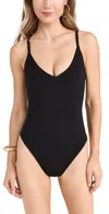 Good American Luxe Deep Dive One Piece Black In Black