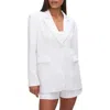 Good American Luxe Suiting Boyfriend Blazer In Ivory001