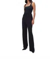 Good American Luxe Suiting Column Trouser In Black In Black
