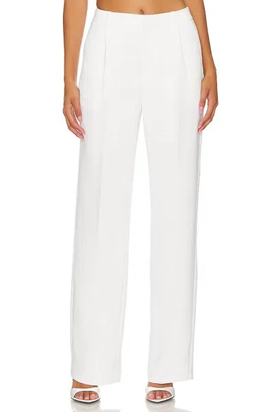 Good American Luxe Suiting Column Trouser In Ivory In Multi