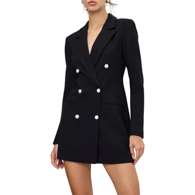 GOOD AMERICAN GOOD AMERICAN LUXE SUITING EXEC LONG SLEEVE BLAZER MINIDRESS