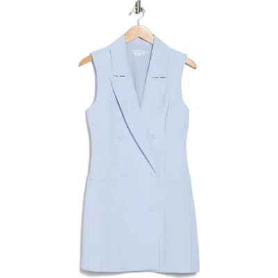 Good American Luxe Suiting Executive Sleevleess Blazer Dress In Transparent