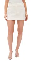 Good American Luxe Suiting Mini Skirt Cloud White001 In Cloud White001