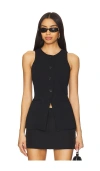 Good American Luxe Suiting Sculpted Vest In Black001
