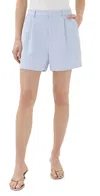GOOD AMERICAN LUXE SUITING TROUSER SHORTS GLASS001