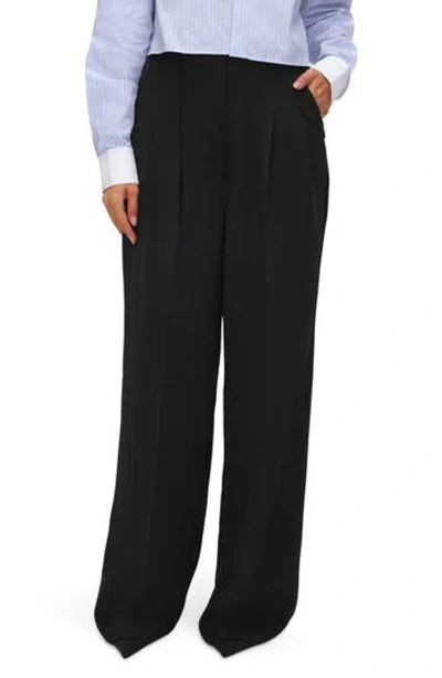 Good American Luxe Suiting Wide Leg Pants In Black