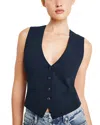 Good American Luxe Suit Vest In Navy