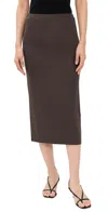 Good American Matte Jersey Midi Pencil Skirt Bark003 In Black