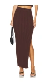 Good American Maxi Skirt In Brown