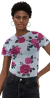 Good American Mesh Baby Tee Vintage Rose In Vintage Rose