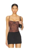 Good American Mesh Bustier Bodysuit