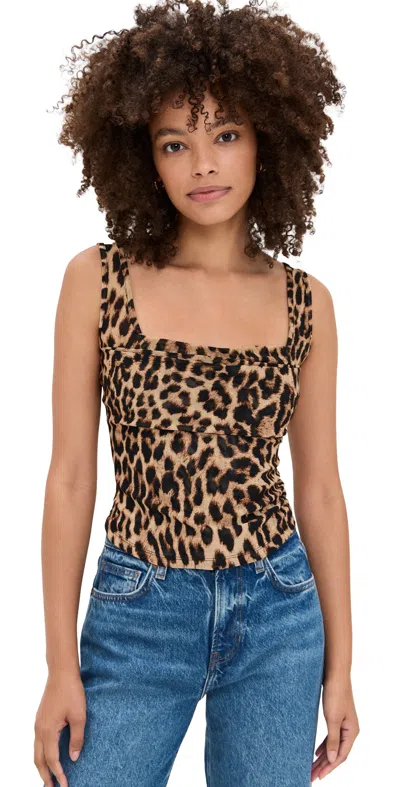 GOOD AMERICAN MESH BUSTIER LUCKY LEOPARD001