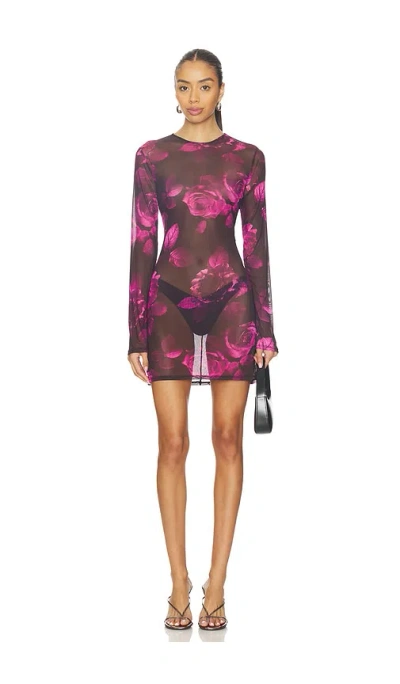 Good American Mesh Mini Dress In Black