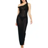 Good American Mesh Twist Cover-up Maxi Dress In Black