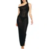 Good American Mesh Twist Cover-up Maxi Dress In Black