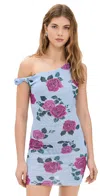 Good American Mesh Twist Midi Dress Vintage Rose In Vintage Rose