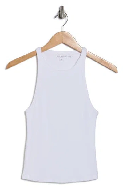 Good American Micro Rib Crewneck Tank In White