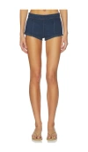 Good American Micro Shorts In Blue