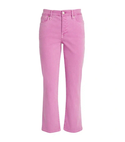 Good American Mid-rise Good Straight Jeans In Pink