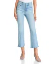 Good American Soft-tech Good Legs High Waist Distressed Crop Mini Bootcut Jeans In Indigo