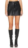Good American Better Than Leather Miniskirt In Black In Black001