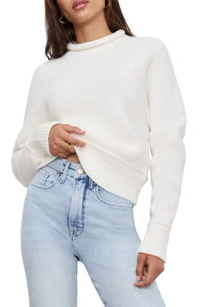 Good American Mock Neck Sweater In Cloud White001
