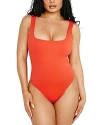 Good American Scuba Modern Stretch Thong Bodysuit In Rm02