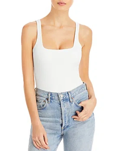 Good American Modern Tank Scuba Bodysuit In White