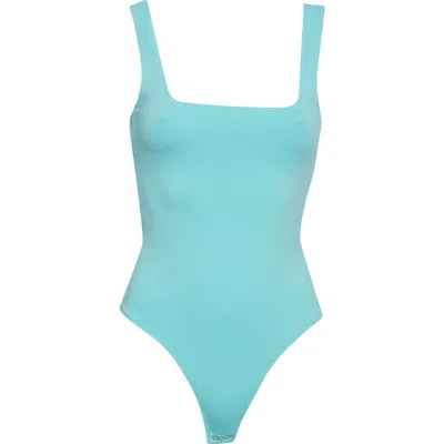 Good American Modern Tank Thong Bodysuit In Blue