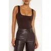 Good American Modern Tank Bodysuit In Bark003