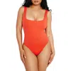 Good American Scuba Modern Stretch Thong Bodysuit In Roma002