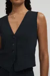 Good American Navy  Single Breasted Waistcoat In Navy