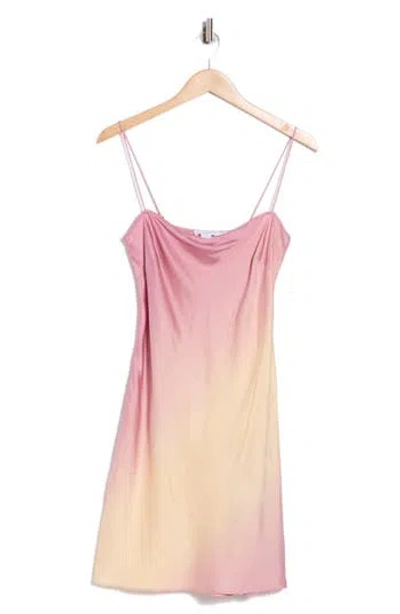 Good American Ombré Satin Minidress In Multi