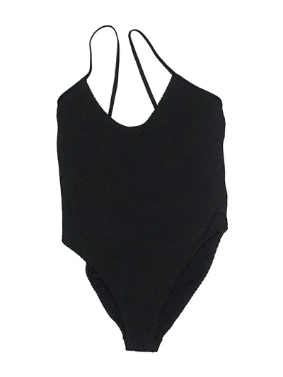 Pre-owned Good American One Piece Swimsuit In Black