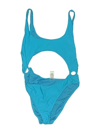 Pre-owned Good American One Piece Swimsuit In Blue
