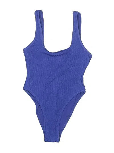Pre-owned Good American One Piece Swimsuit In Blue