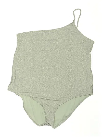 Pre-owned Good American One Piece Swimsuit In Green