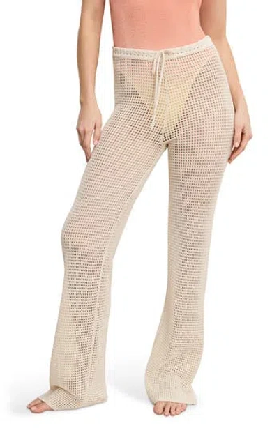 Good American Open Knit Cover-up Pants In Neutral