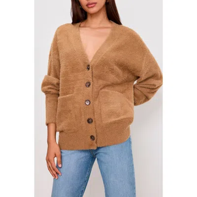 Good American Oversized Cardigan In Warm Caramel003